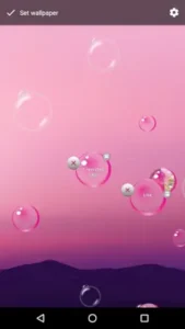 notification bubbles wallpaper settings screen