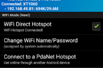 PdaNet – Turn on mobile hotspot from your phone