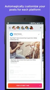crowdfire auto customize platforms