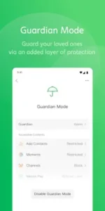 wechat guardian mode settings