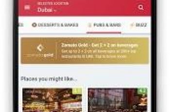 Zomato – Gives you restaurant recommendations around you