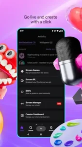 twitch mobile streaming interface
