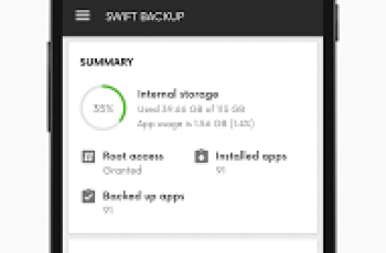 Swift Backup – Allows you to sync your backup files to your Google Drive account