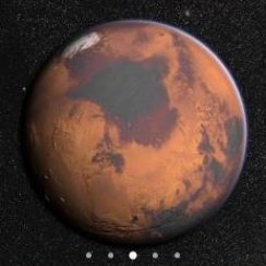 Mars in HD Gyro 3D – Uses real satellite imagery of mars and photographs of our milkyway