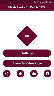 Flash on Call and SMS