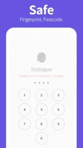 notisave fingerprint lock screen