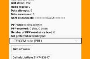 4G Only Network Mode – Change network parameters