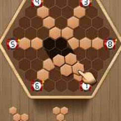 Wooden Hexagon Fit – Avoid those logic blocks from filling the screen