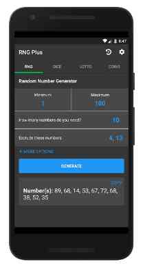 Random Number Generator Plus