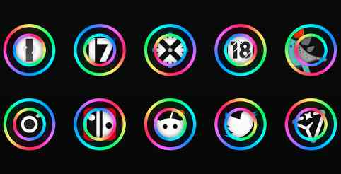 Rainbow LED Icon Pack