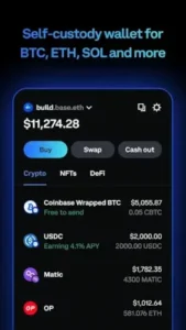 coinbase wallet dashboard view