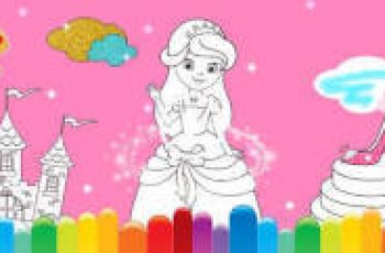 Princess Coloring Book Glitter – Cool and cute princess coloring book