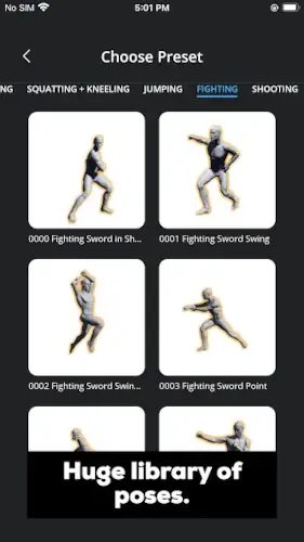 magic poser fighting pose library