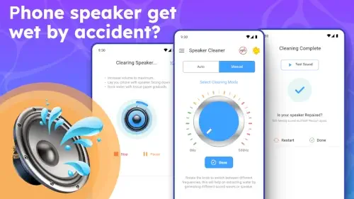 speaker cleaner auto manual interface