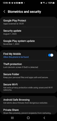 android security settings find my device