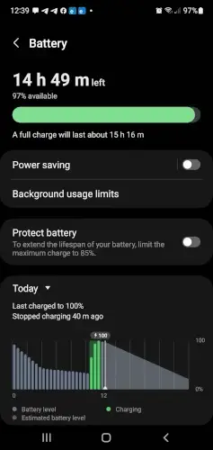 android battery saver mode interface