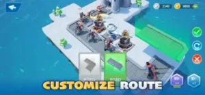 Road customization interface in Final War: Frozen Defense, highlighting path-building mechanics.