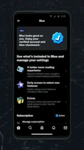 Twitter X blue subscription