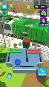 garbage truck 3d upgrade menu screenshot