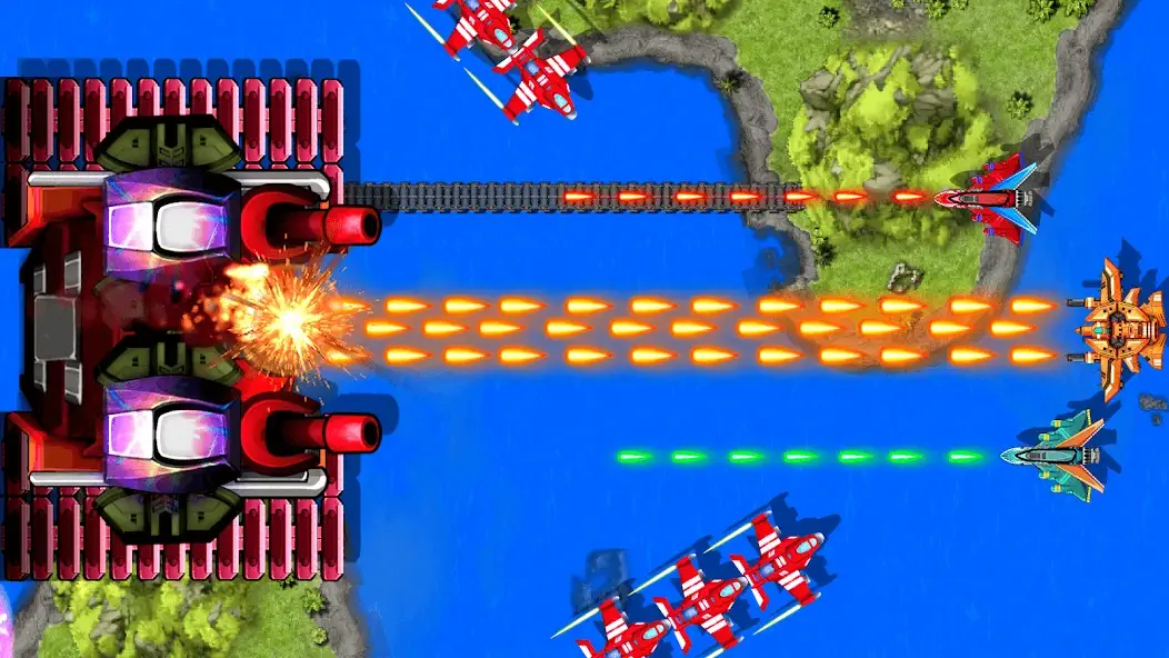 1945 galaxy shooter boss fight