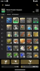 final fantasy companion inventory management