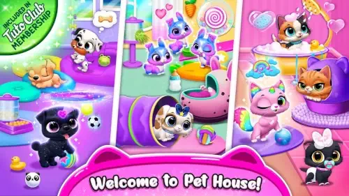 floof welcome screen interface