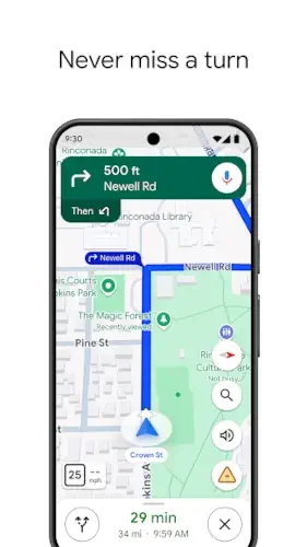 google maps turn by turn navigation
