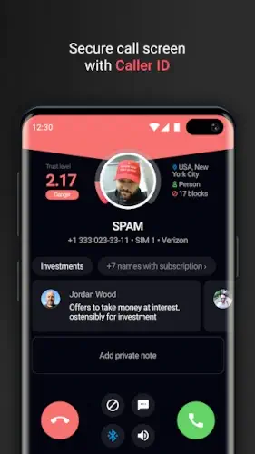 numbuster caller id screen