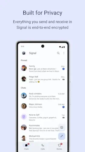 signal encrypted chat screen