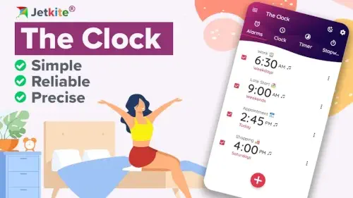 the clock app alarm features interface