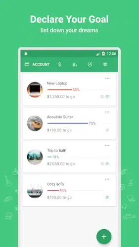 thriv savings goals dashboard