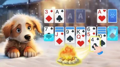 solitaire dog rescue card gameplay
