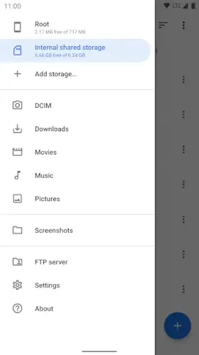 material files main interface storage overview