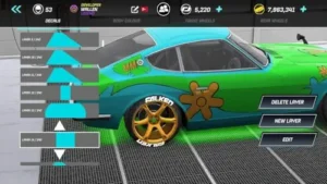 torque drift car editor tuning interface