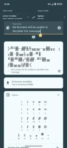 write in runic ogham translation interface
