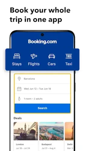 booking com app main booking interface