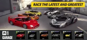 csr2 garage menu vehicle selection interface