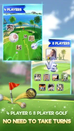 extreme golf 4 player 8 player mode comparison