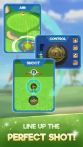 extreme golf shot control aiming interface