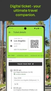 flixbus app digital ticket interface