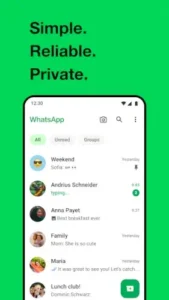 whatsapp messenger main chat list interface