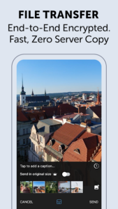zangi messenger encrypted file transfer
