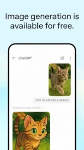 chatgpt free image generation cartoon cat