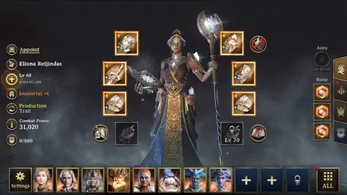rise of firstborn commander eliona stats