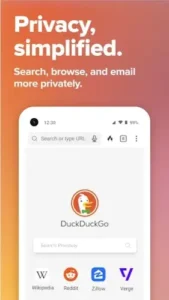 duckduckgo browser home screen privacy
