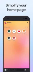 firefox home screen customization