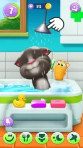 my talking tom 2 bath