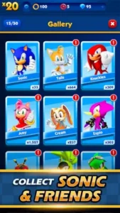 sonic dash run character collection