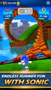 sonic dash run high score gameplay
