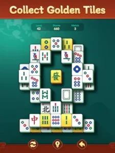 shanghai mahjongg collect golden tiles